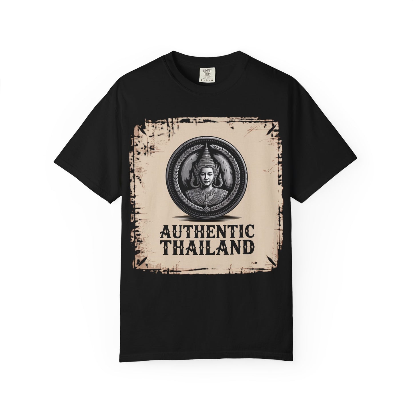 authentic thailand vintage goddess emblem graphic t-shirt
