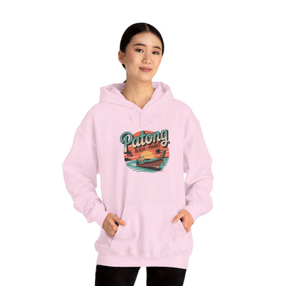 Patong Beach Thailand Travel Hoodie – Vintage Sunset Longtail Boat Design