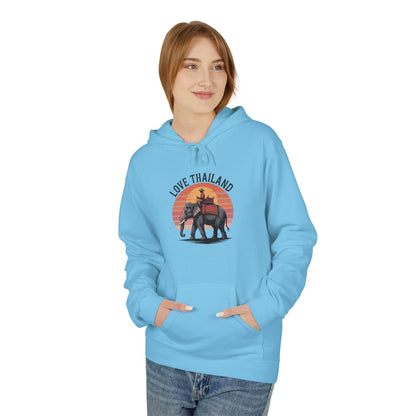 Thailand Elephant Sunset Hoodie — "Love Thailand" Travel Hoodie