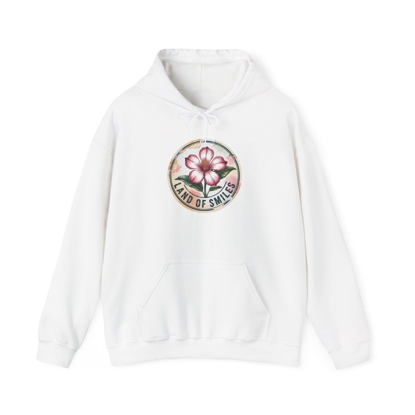 land of smiles floral hoodie