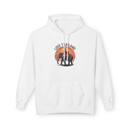 Thailand Elephant Sunset Hoodie — "Love Thailand" Travel Hoodie