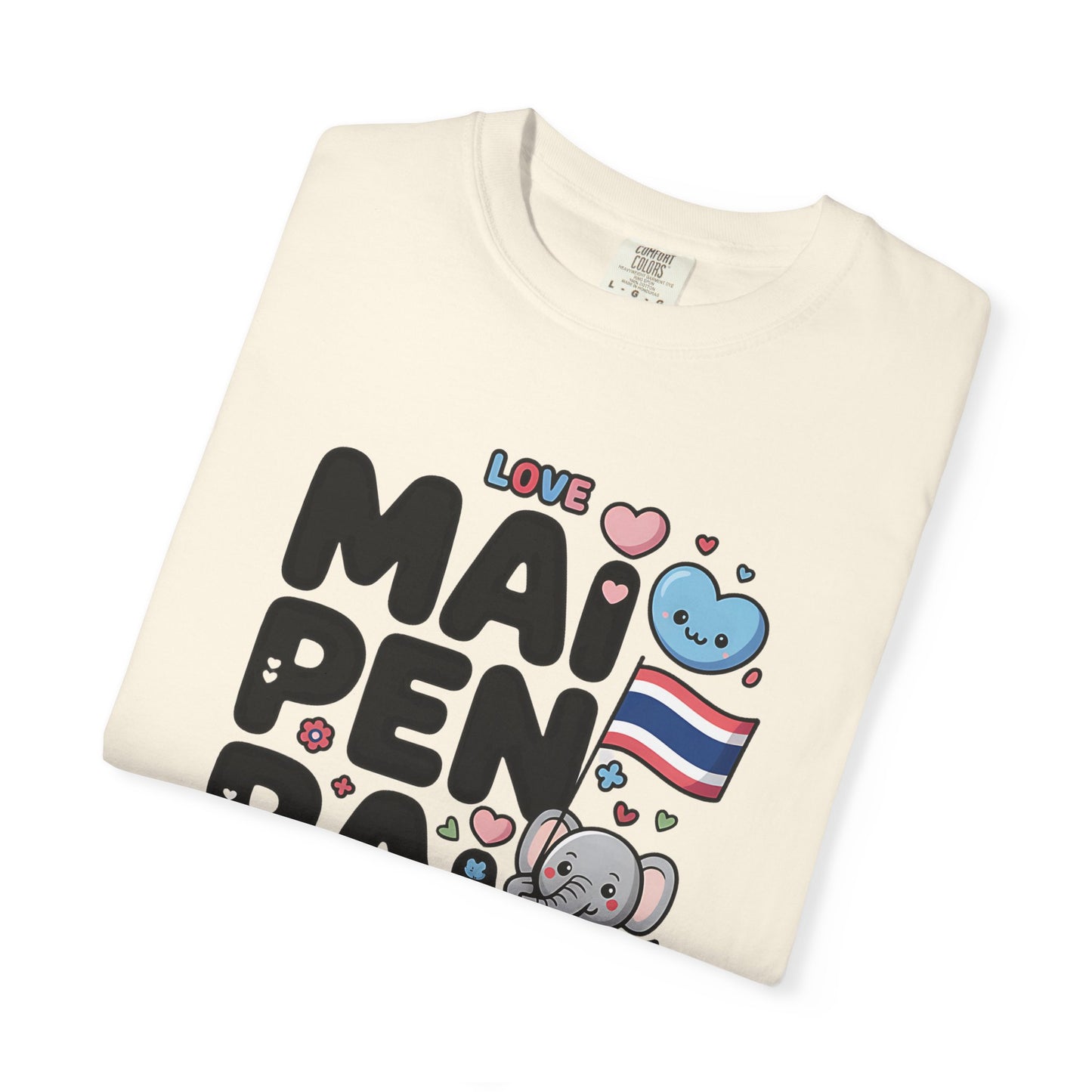 mai pen rai cute thailand quote graphic t-shirt