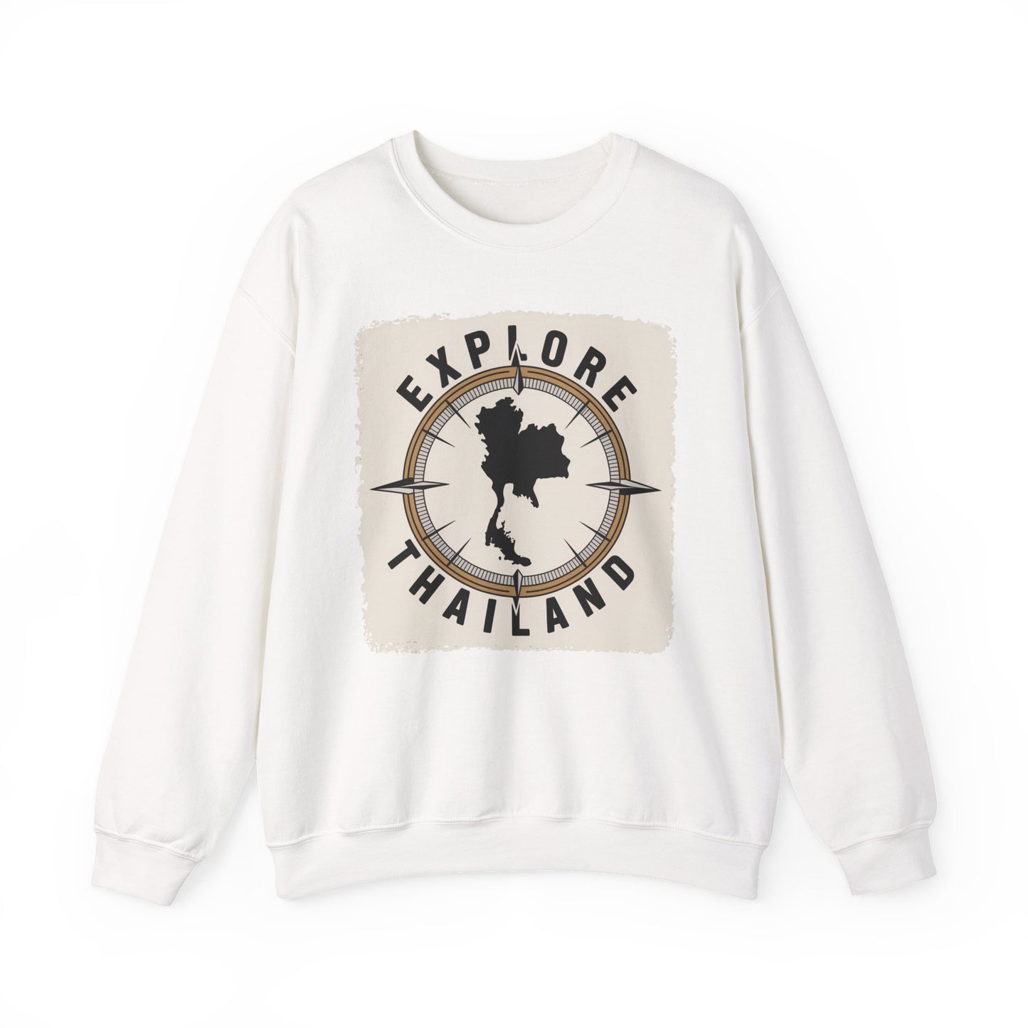 explore thailand map crewneck sweatshirt