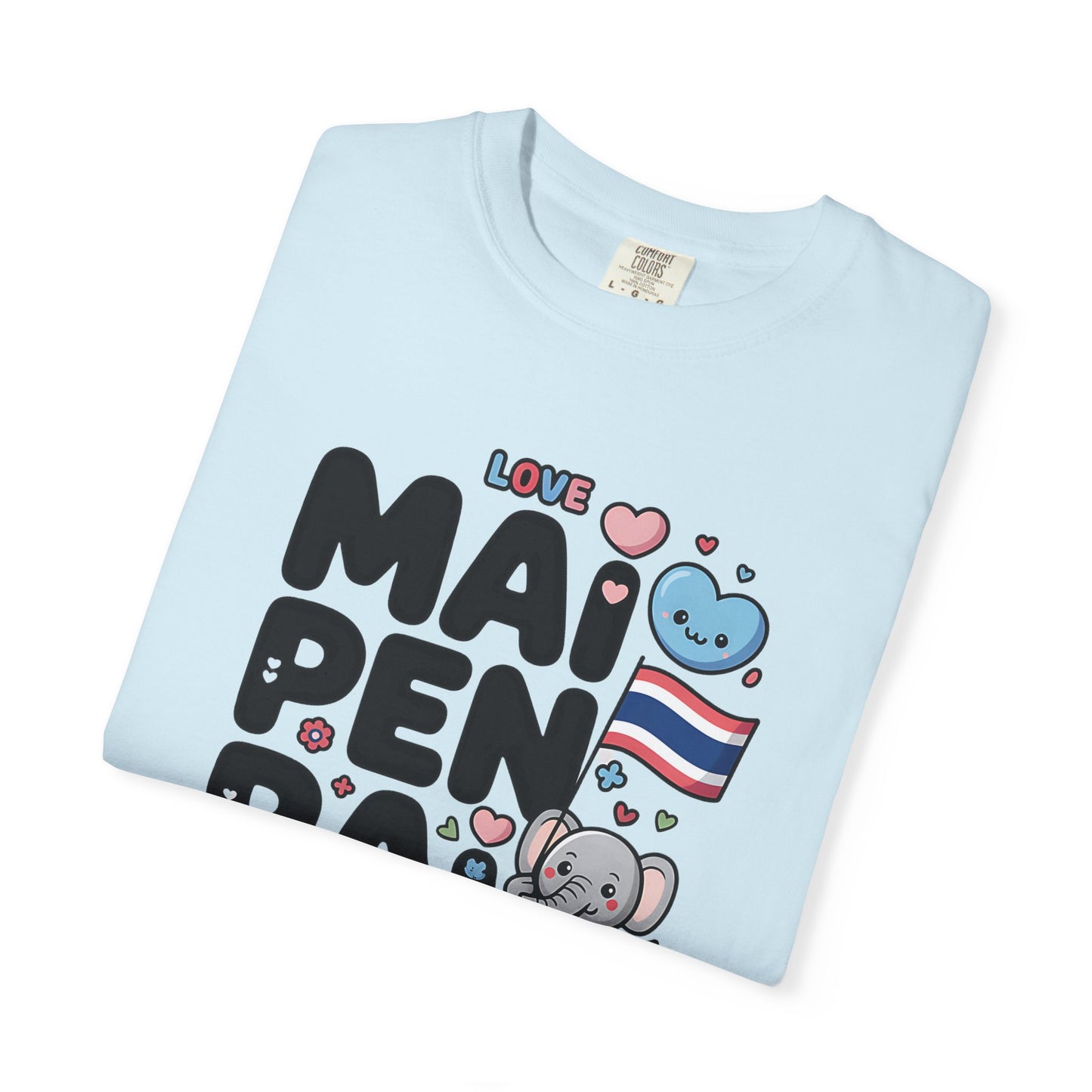 mai pen rai cute thailand quote graphic t-shirt