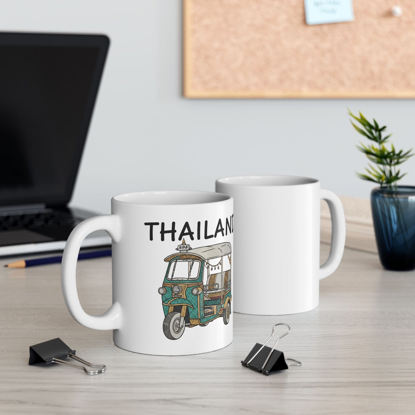 thailand tuk tuk ceramic mug — classic thai tuk tuk travel coffee cup (11oz)