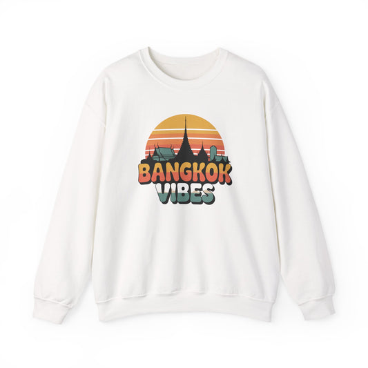 Bangkok Vibes Retro Sunset Crewneck Sweatshirt