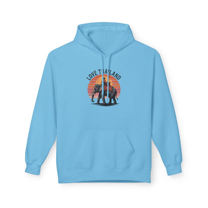 Thailand Elephant Sunset Hoodie — "Love Thailand" Travel Hoodie