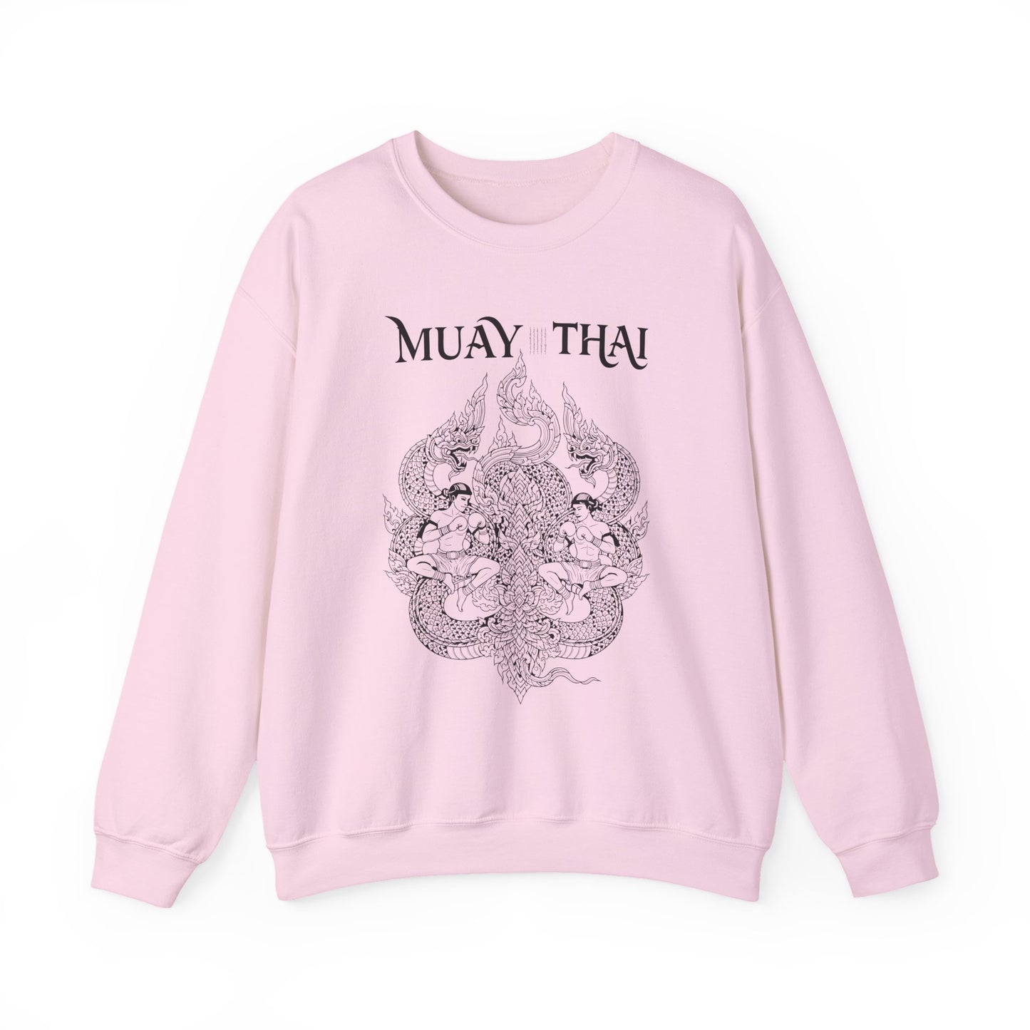 muay thai warrior silhouette sweatshirt