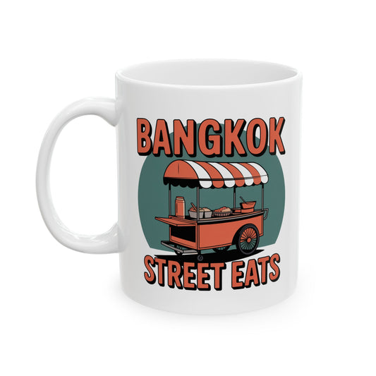Bangkok Street Eats Vintage Food Cart Mug