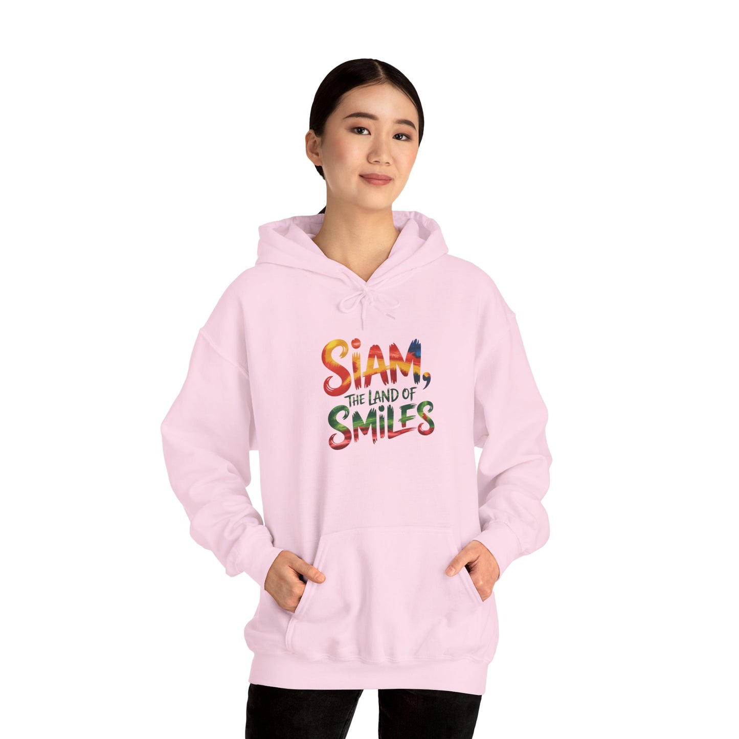 siam the land of smiles hoodie — colorful thai travel sweatshirt