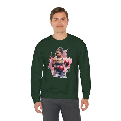 Muay Thai Lady Fighter Crewneck Sweatshirt