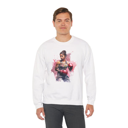 Muay Thai Lady Fighter Crewneck Sweatshirt