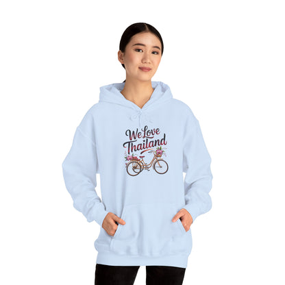 Thailand Bicycle Hoodie — "We Love Thailand" Travel Sweatshirt