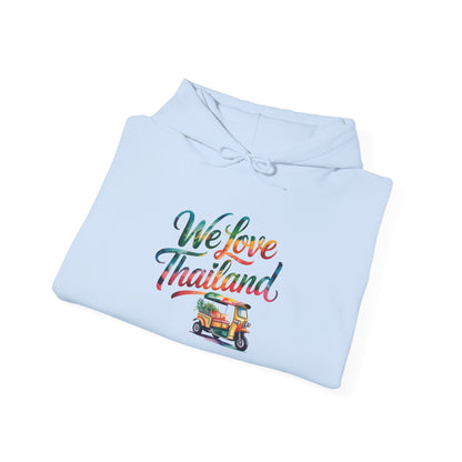 Thailand Travel Hoodie — "We Love Thailand" Tuk Tuk Graphic