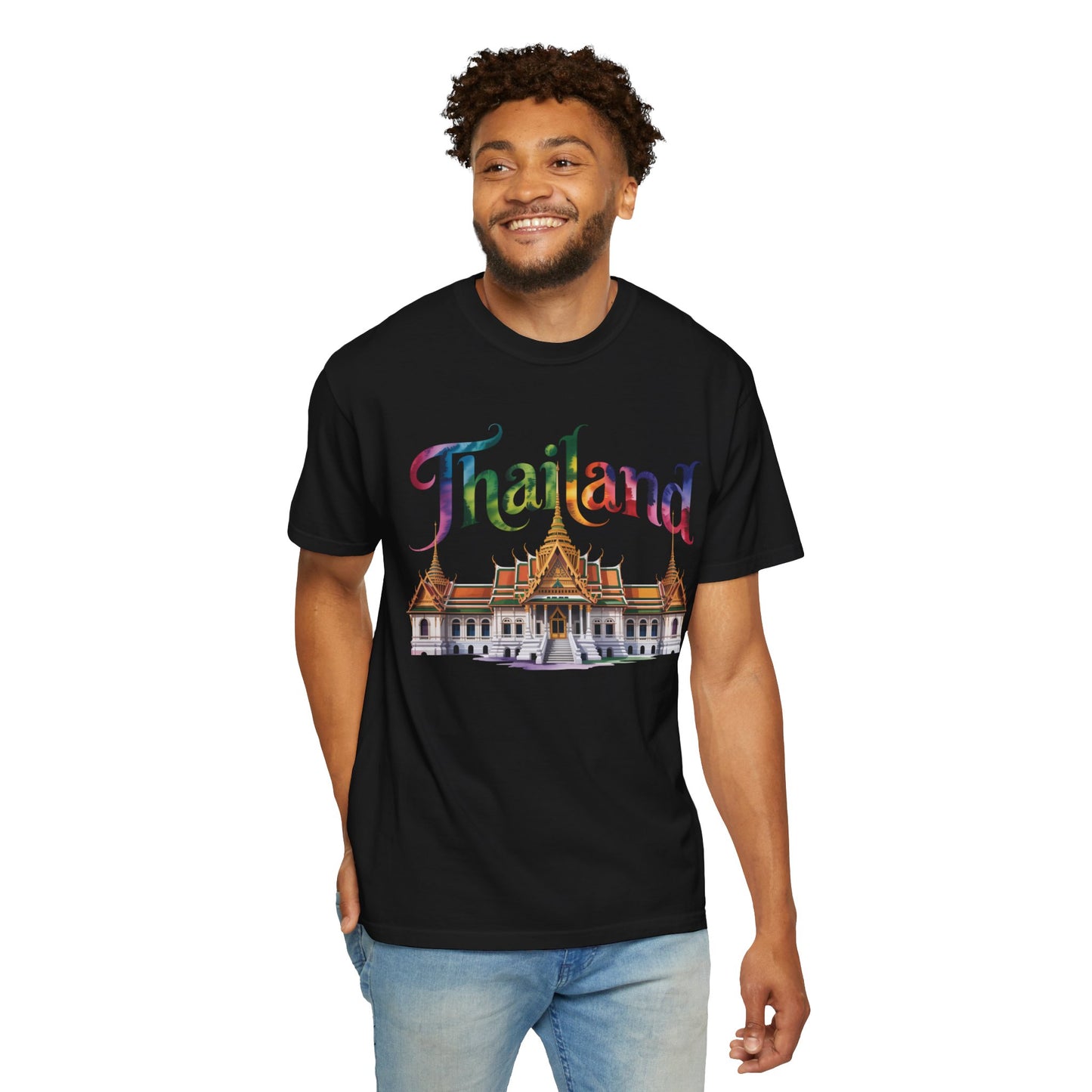 thailand rainbow temple travel graphic t-shirt