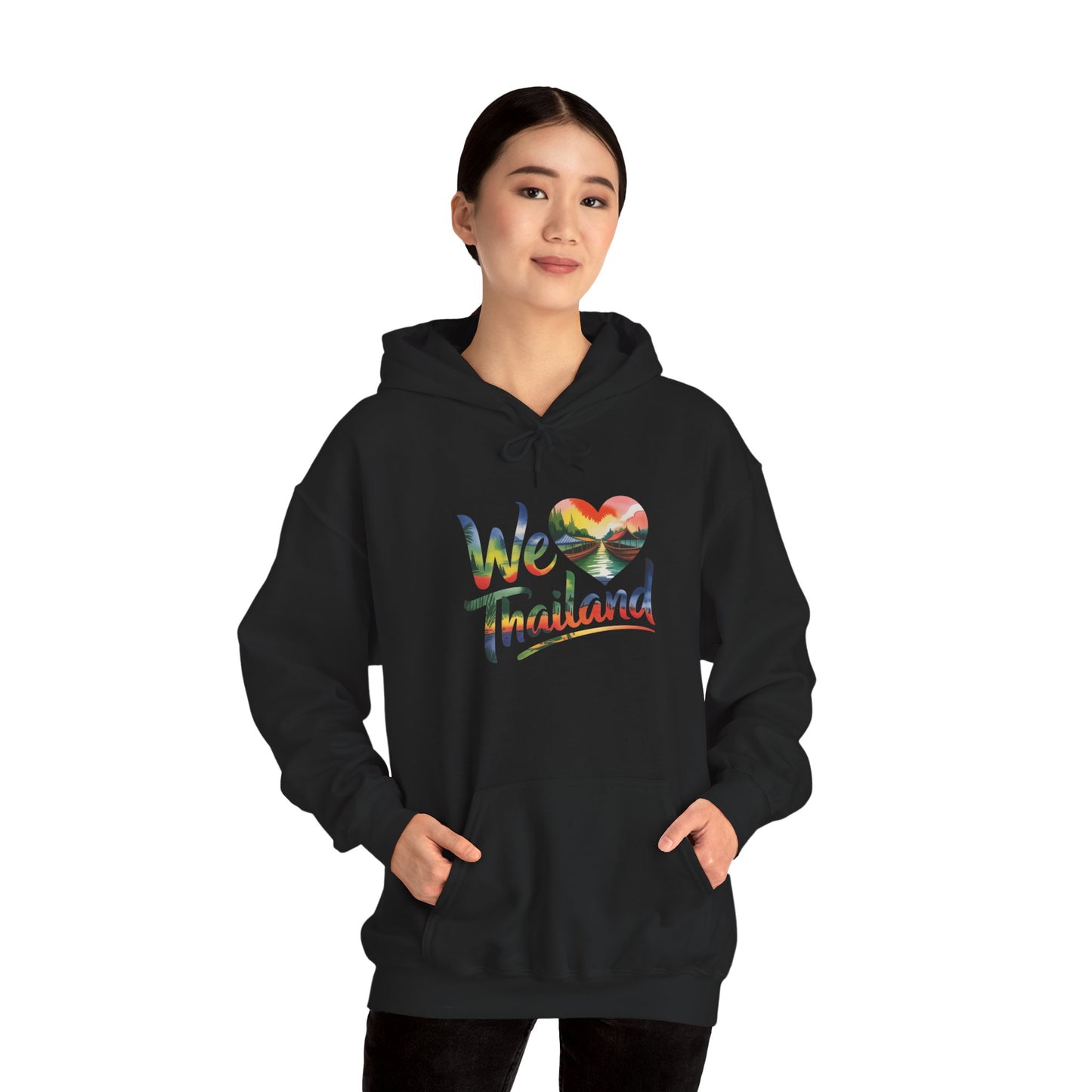 we ♥ thailand hoodie — tropical heart travel sweatshirt for thailand lovers
