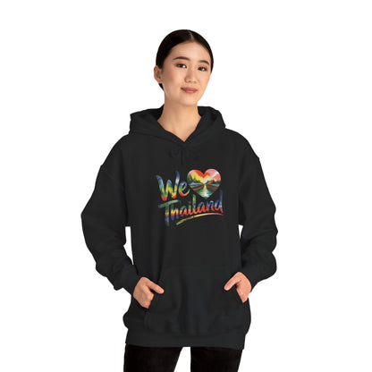 We ♥ Thailand Hoodie — Tropical Heart Travel Sweatshirt for Thailand Lovers