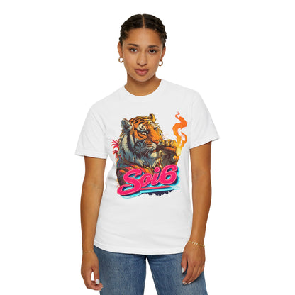 Retro Smoking Tiger T-Shirt — Vintage Graphic Tee