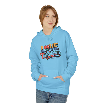 Love Thailand Retro Travel Hoodie — Colorful Vintage Thailand Sweatshirt