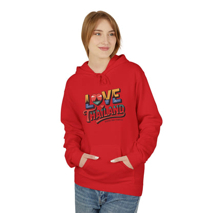Love Thailand Retro Travel Hoodie — Colorful Vintage Thailand Sweatshirt