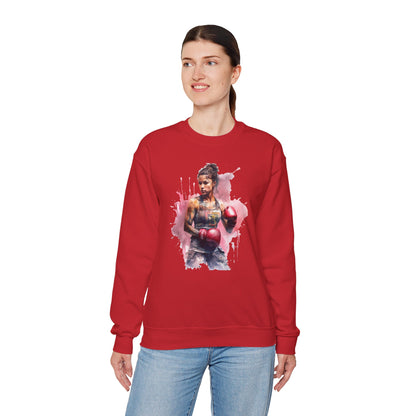 Muay Thai Lady Fighter Crewneck Sweatshirt
