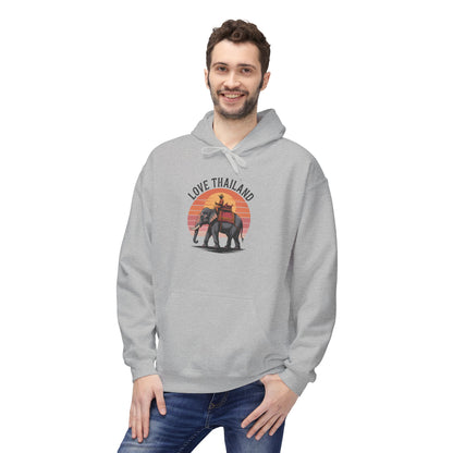 Thailand Elephant Sunset Hoodie — "Love Thailand" Travel Hoodie