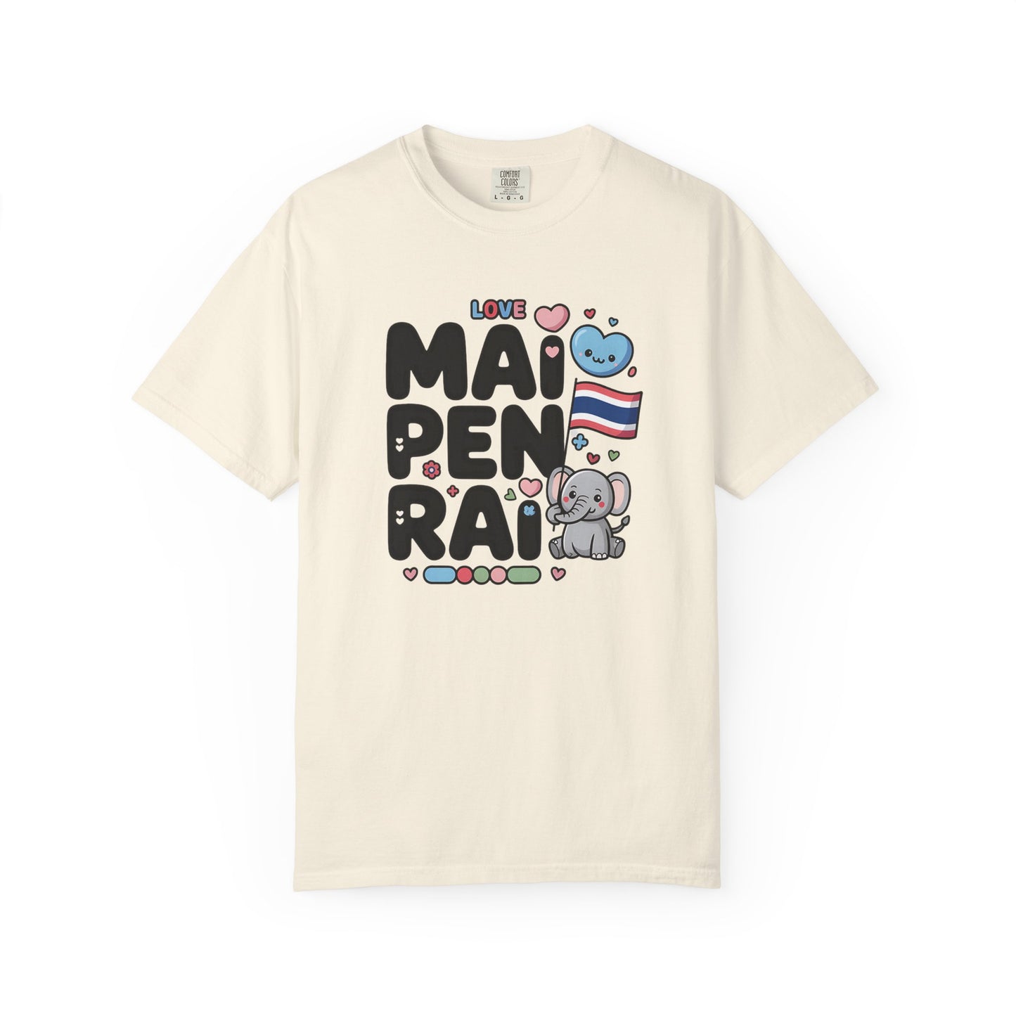 mai pen rai cute thailand quote graphic t-shirt
