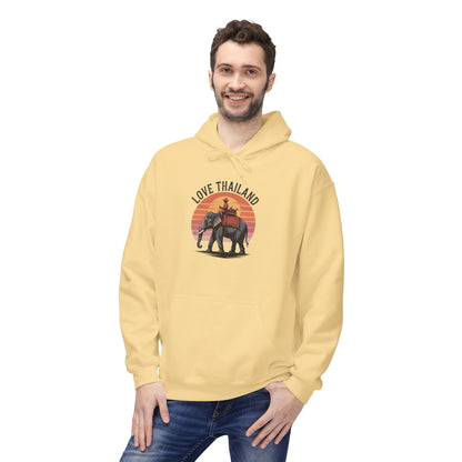Thailand Elephant Sunset Hoodie — "Love Thailand" Travel Hoodie