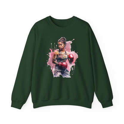 Muay Thai Lady Fighter Crewneck Sweatshirt