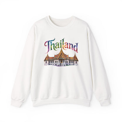 Thailand Colorful Temple Crewneck Sweatshirt