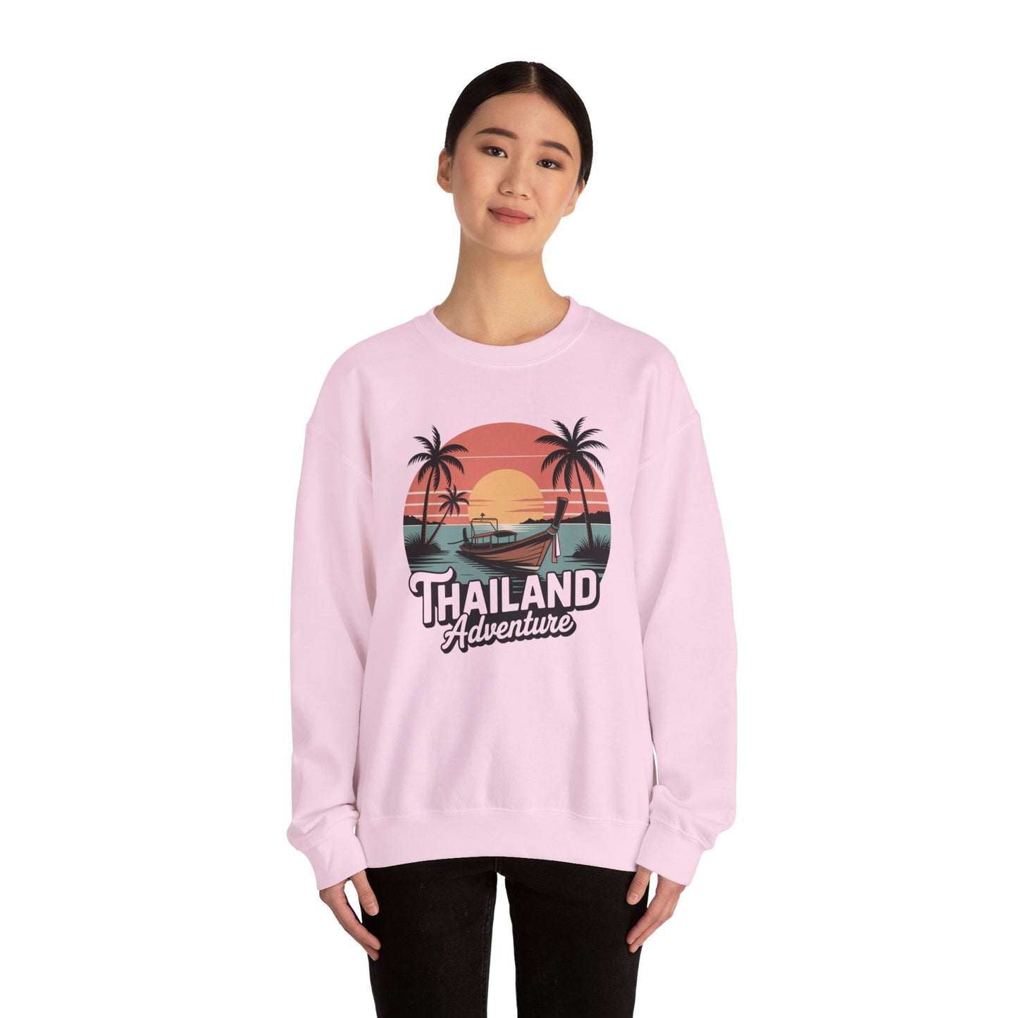 thailand longtail sunset crewneck sweatshirt