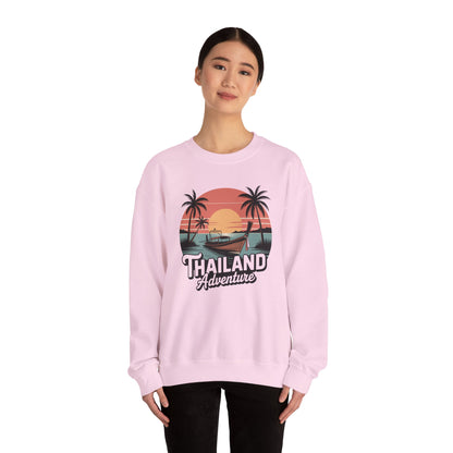 Thailand Longtail Sunset Crewneck Sweatshirt