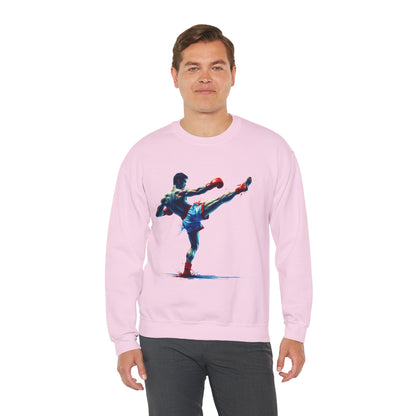 Muay Thai Art Sweatshirt – Colorful Muay Thai Fighter Crewneck
