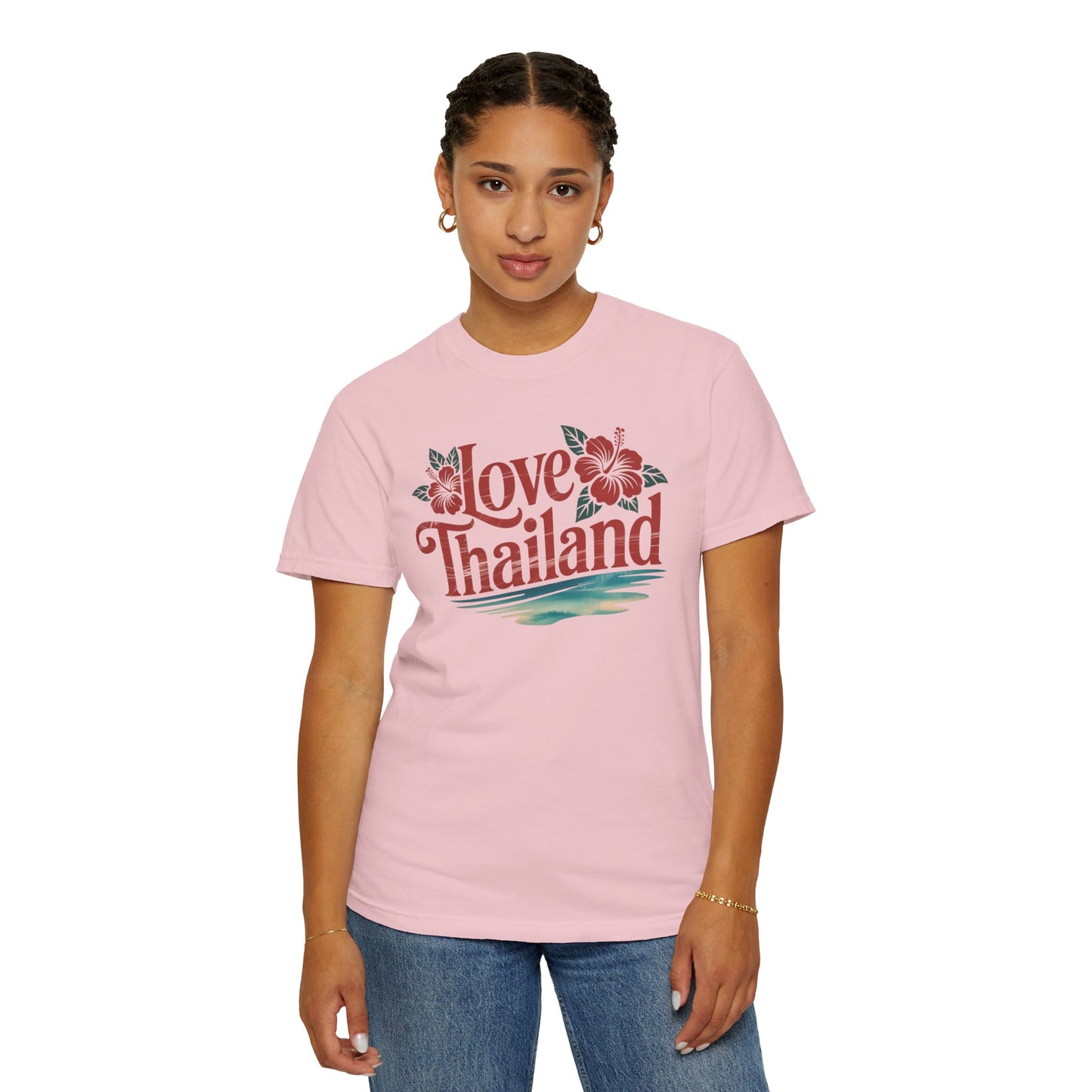 love thailand t-shirt — floral tropical vacation tee