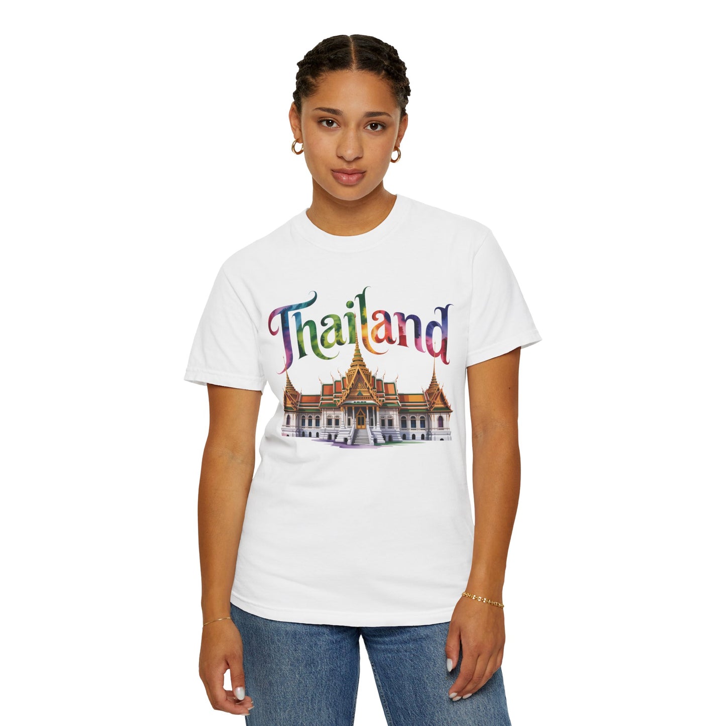 thailand rainbow temple travel graphic t-shirt