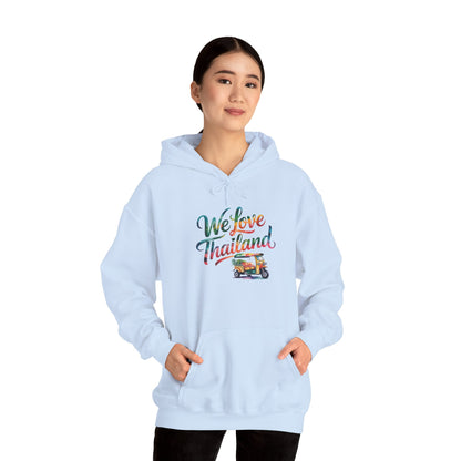 Thailand Travel Hoodie — "We Love Thailand" Tuk Tuk Graphic