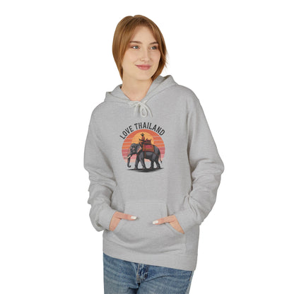 Thailand Elephant Sunset Hoodie — "Love Thailand" Travel Hoodie