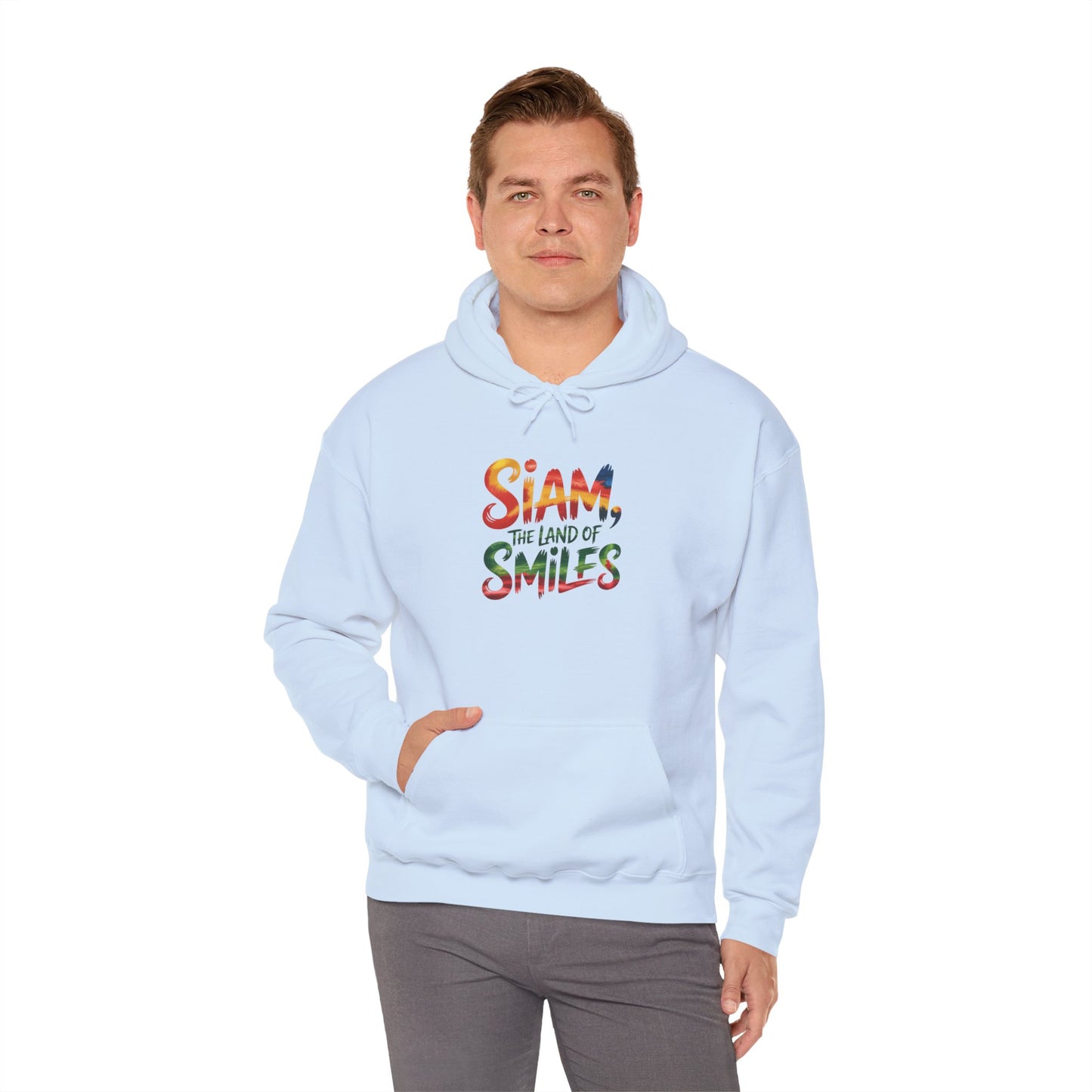 siam the land of smiles hoodie — colorful thai travel sweatshirt