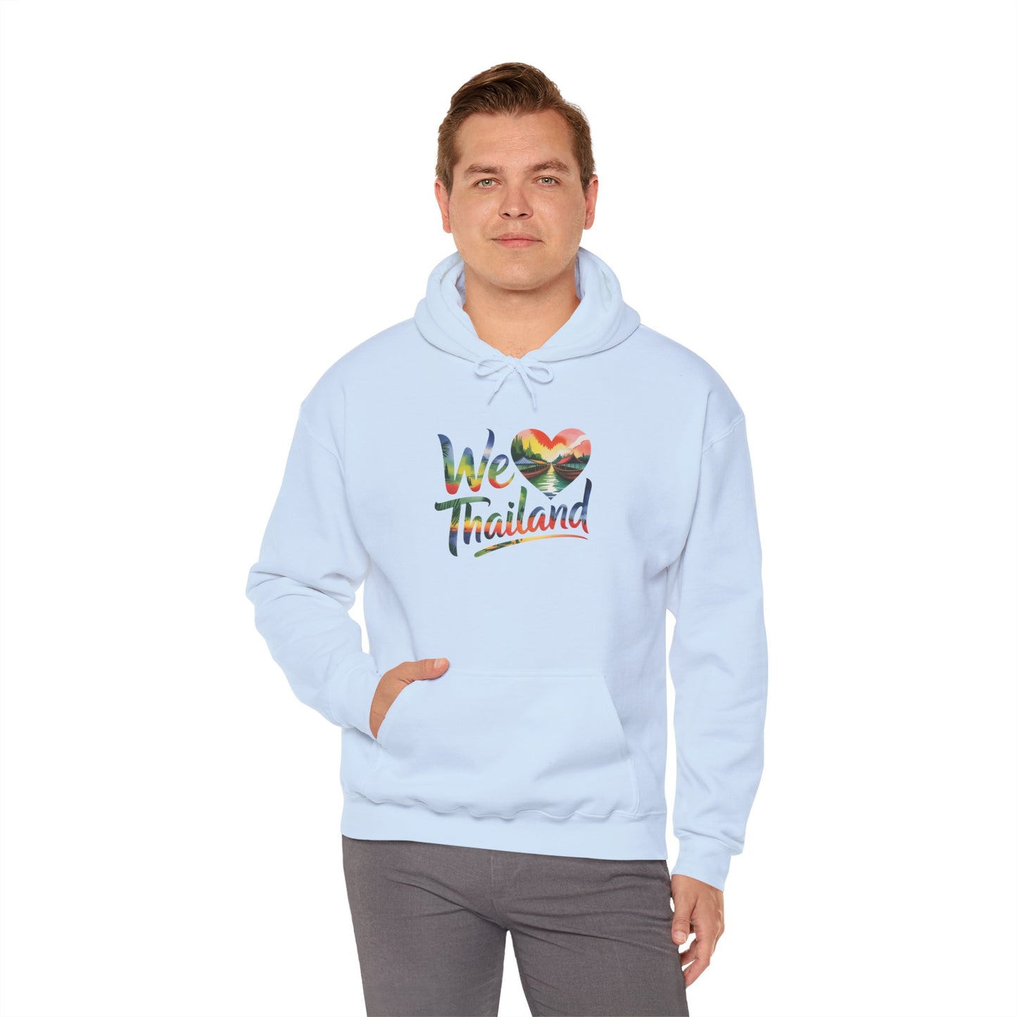 we ♥ thailand hoodie — tropical heart travel sweatshirt for thailand lovers