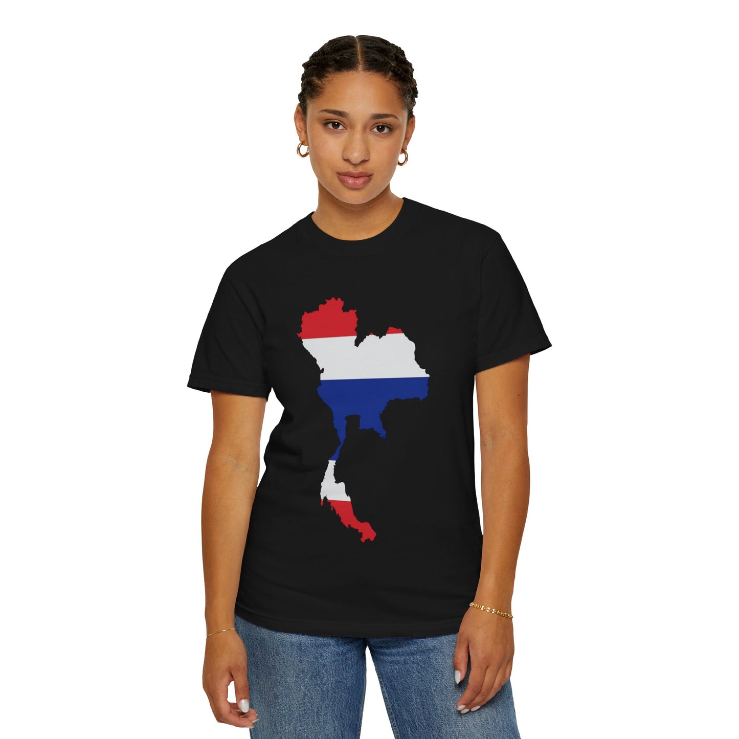 thailand flag map minimal travel graphic t-shirt