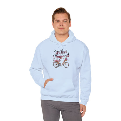 Thailand Bicycle Hoodie — "We Love Thailand" Travel Sweatshirt