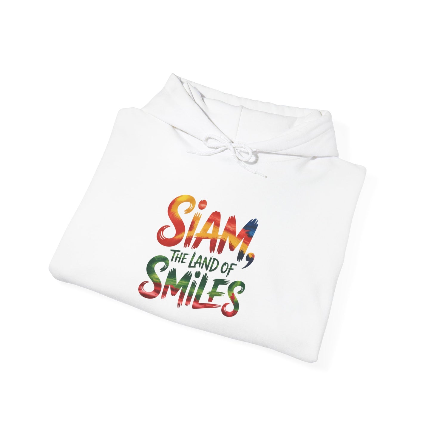 siam the land of smiles hoodie — colorful thai travel sweatshirt
