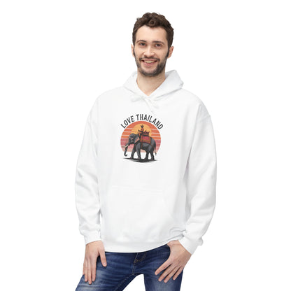Thailand Elephant Sunset Hoodie — "Love Thailand" Travel Hoodie