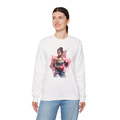 Muay Thai Lady Fighter Crewneck Sweatshirt