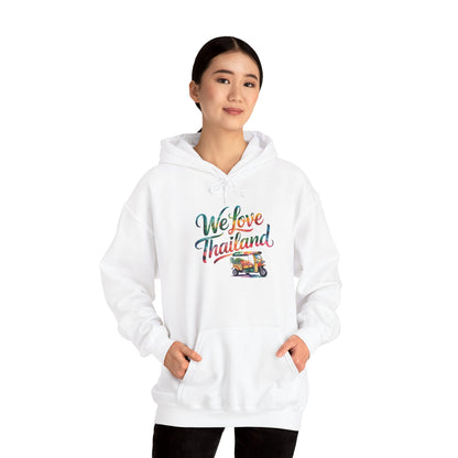 Thailand Travel Hoodie — "We Love Thailand" Tuk Tuk Graphic