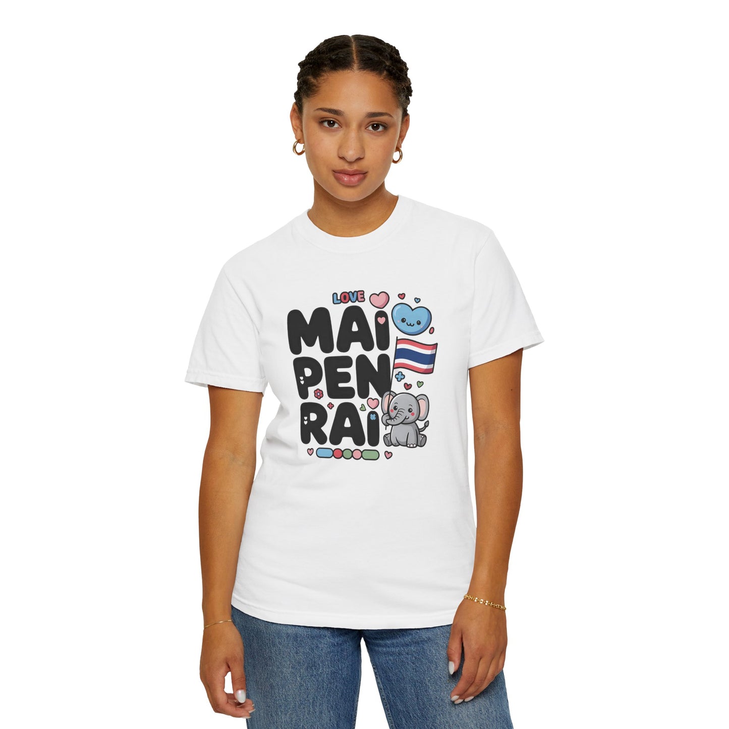 mai pen rai cute thailand quote graphic t-shirt