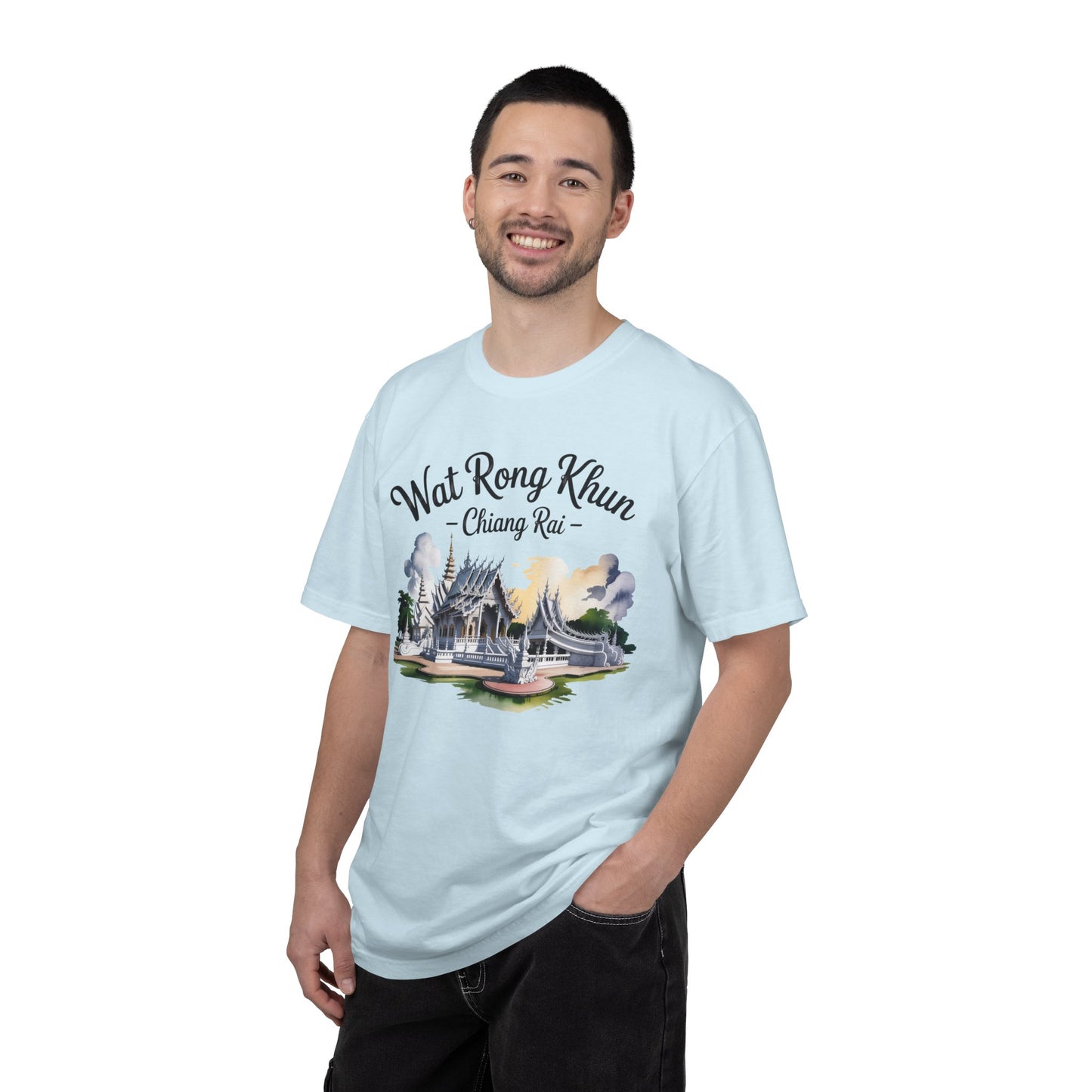 wat rong khun chiang rai t-shirt — thai temple travel souvenir tee