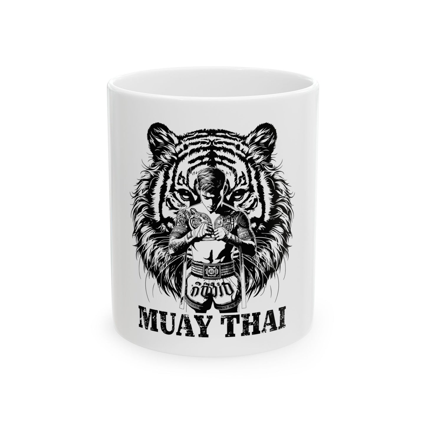 muay thai lion face mug