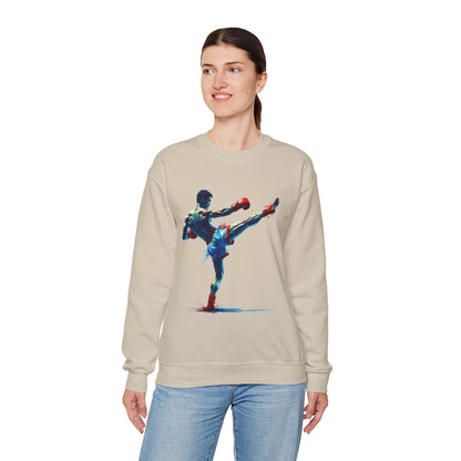 Muay Thai Art Sweatshirt – Colorful Muay Thai Fighter Crewneck
