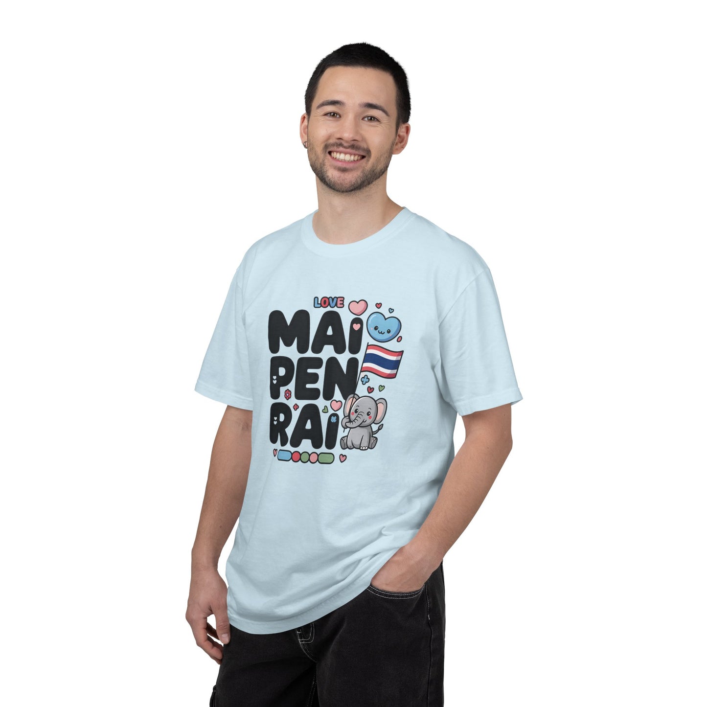 mai pen rai cute thailand quote graphic t-shirt